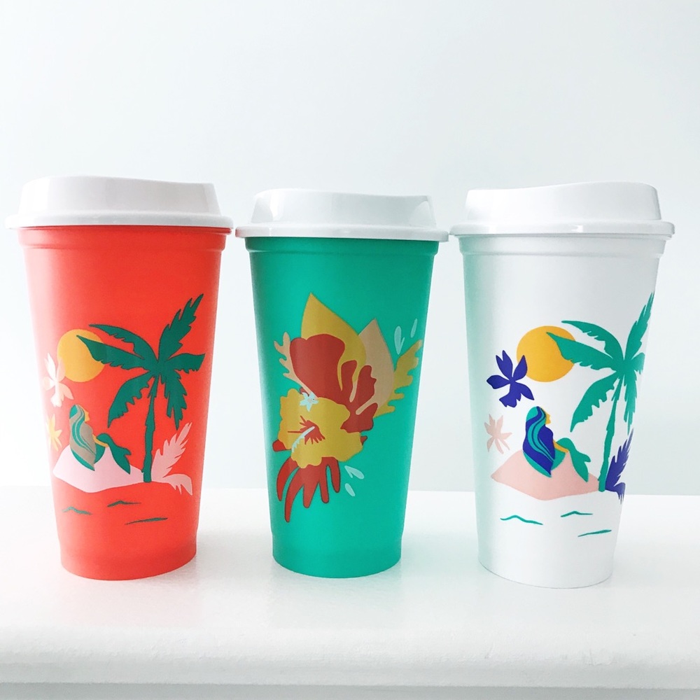 NWT Starbucks Summer 2020 Reusable Hot Cups